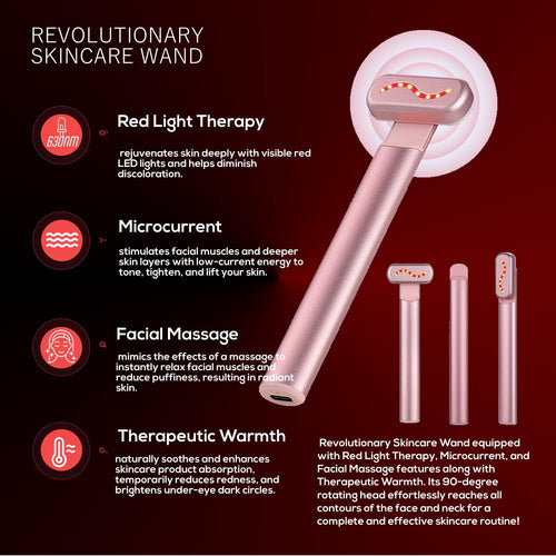 Rivea Glow — Red Light Therapy Wand | LED Skincare Face Device